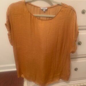 NAKED ZEBRA GOLD BLOUSE SIZE MEDIUM